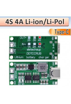 Модуль заряда 4S (16.8V) повышающий Type-C 5V, Li-Ion/LiPol